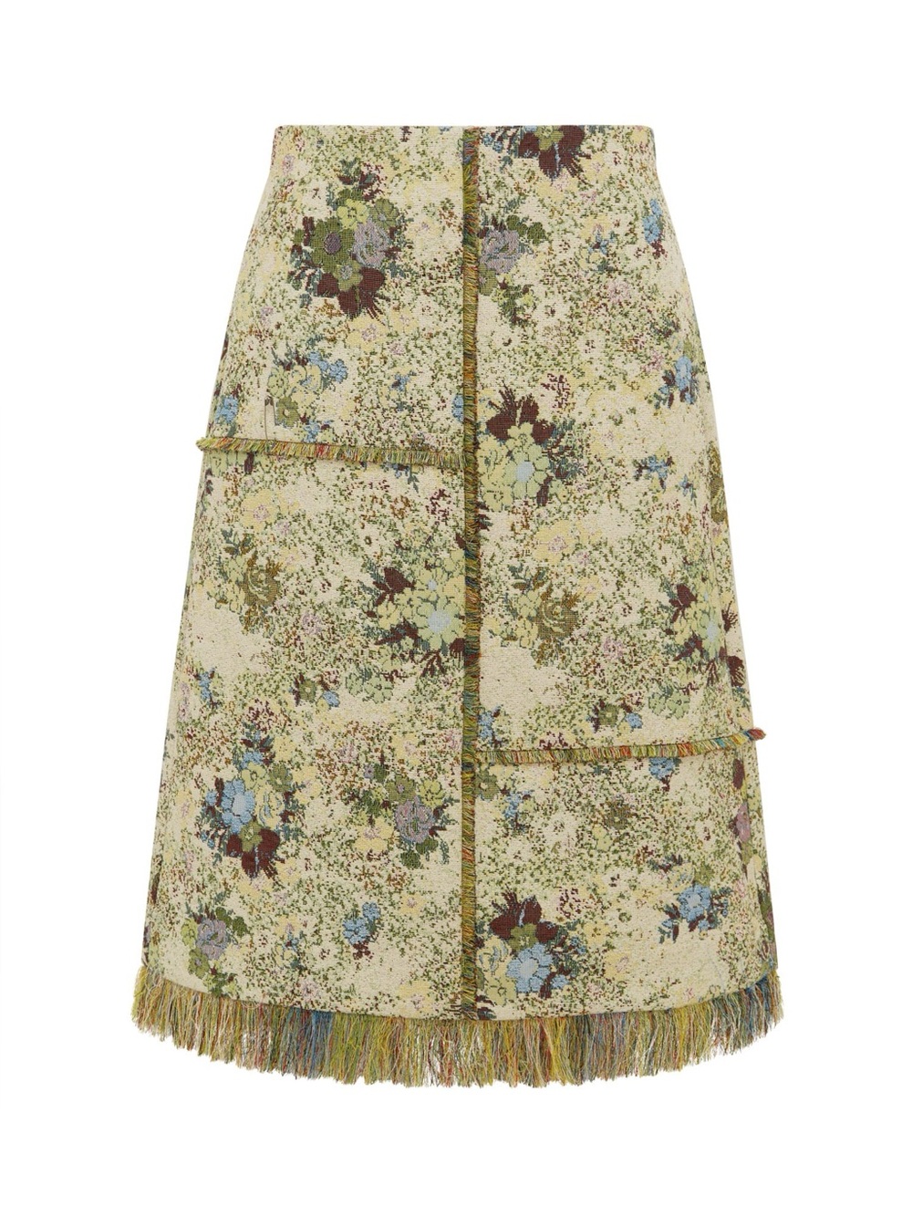 Alemais Whitney Skirt Floral Tweed Fringe Midi Skirt, 6 8 10 12 - Picture 5 of 10